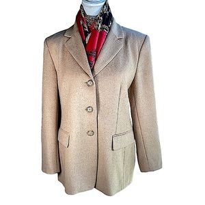 NWOT Talbots Tan Genuine Camel Hair Blazer.    H1